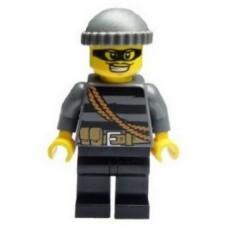 cty358 Police - City Burglar, Dark Bluish Gray Knit Cap, Mask 